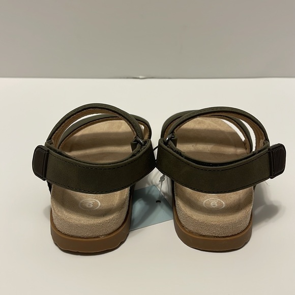 Toddler Boy’s Size 9 Green Strap Hook & Loop Closure Footbed Sandals - Picture 5 of 7